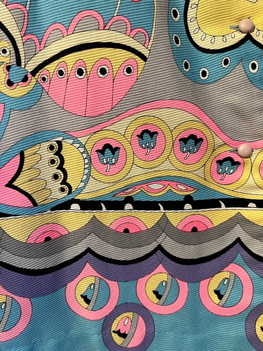 Vintage 1970s Colorful Psychedelic Top or Dress Size Large NWT - Picture 13 of 15
